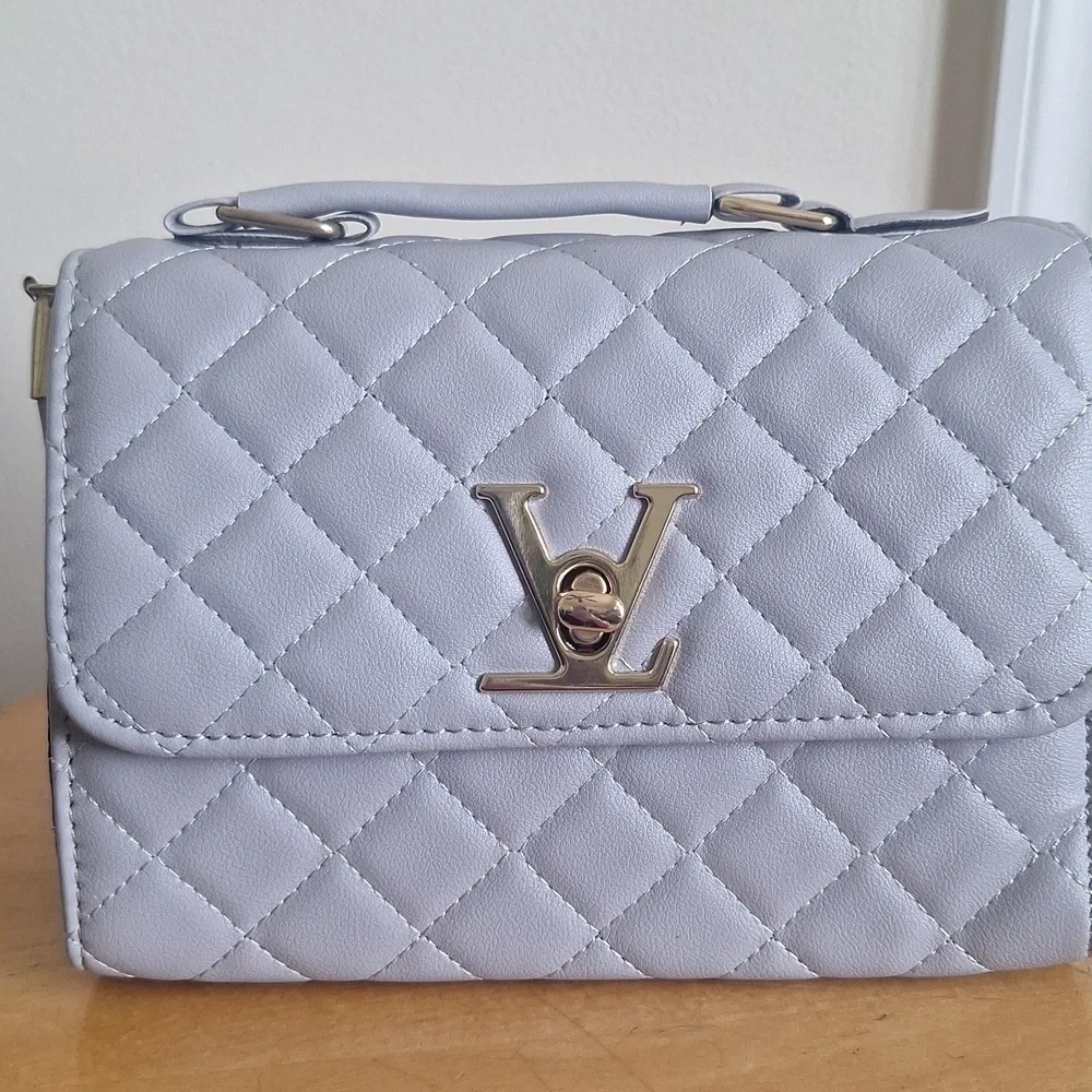 Purplish Gray Quilted Bag - Picture 2 of 6